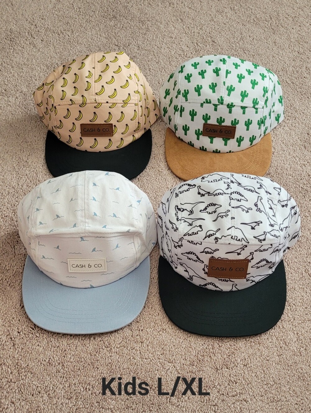 Kids L/XL Patterned Five-Panel Cap - Multiple Colors/hats